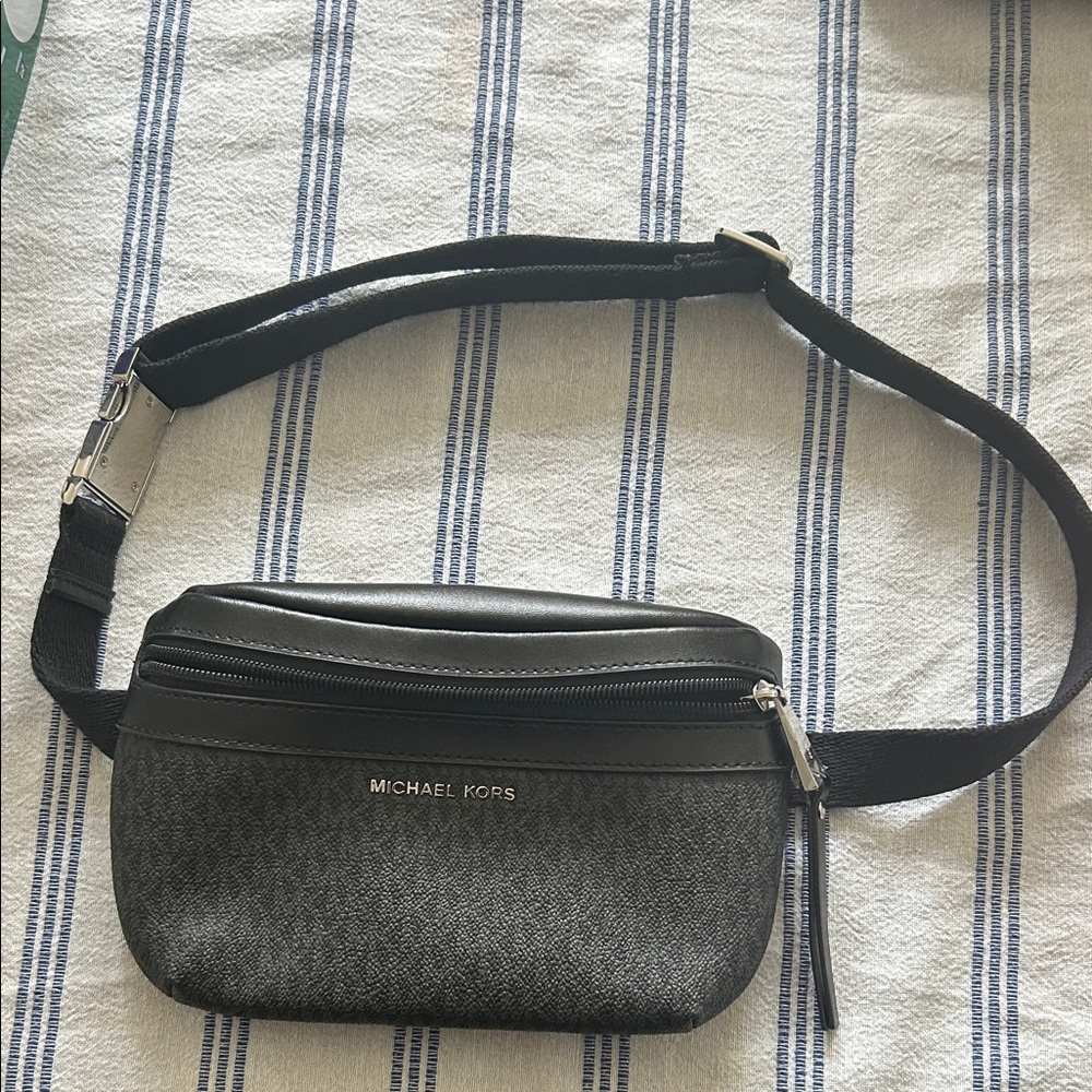 Michael Kors Charcoal and Black Waist Bag